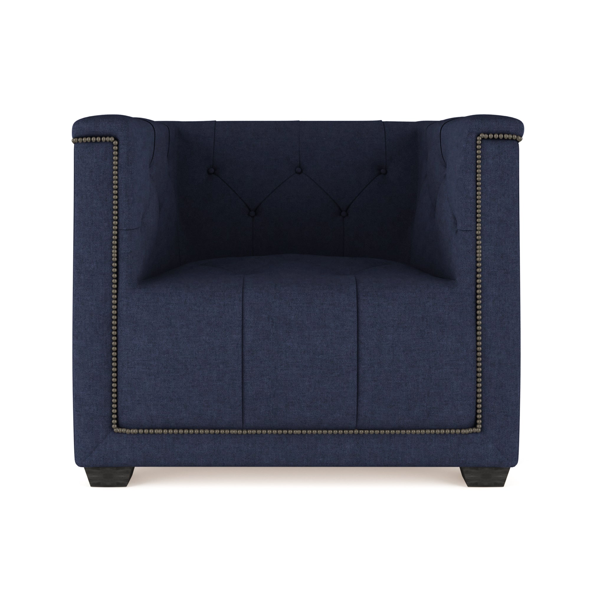 Hudson Chair - Blue Print Plush Velvet