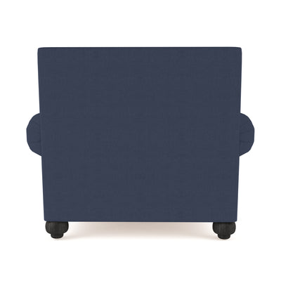 Leroy Chair - Blue Print Box Weave Linen