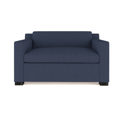 Mercer Sofa - Blue Print Box Weave Linen