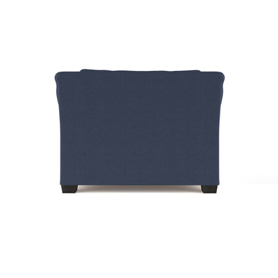 Thompson Chaise - Blue Print Box Weave Linen