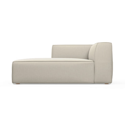 Varick Single-Arm Chaise - Oyster Box Weave Linen