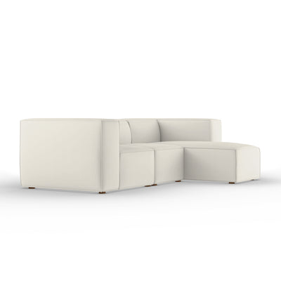 Varick Right-Chaise Sectional - Alabaster Box Weave Linen