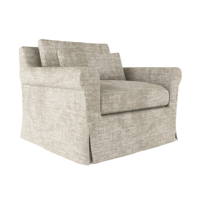 Ludlow Chair - Oyster Crushed Velvet