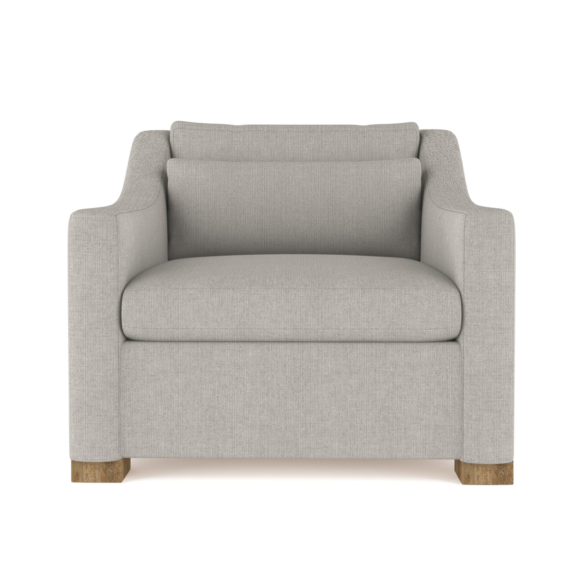Crosby Chair - Silver Streak Box Weave Linen