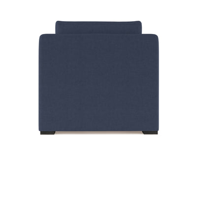 Crosby Chaise - Blue Print Box Weave Linen