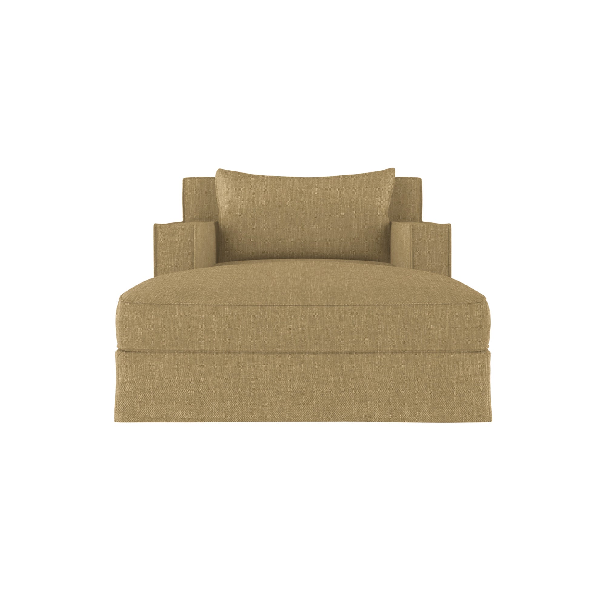 Mulberry Chaise - Marzipan Box Weave Linen