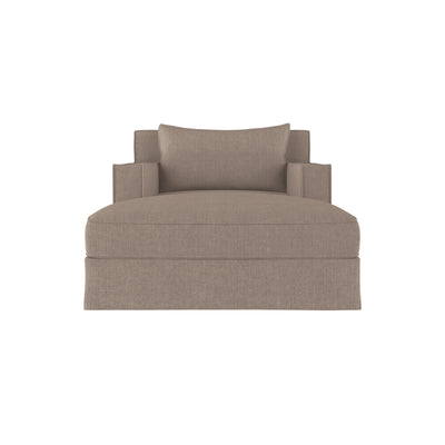 Mulberry Chaise - Pumice Box Weave Linen