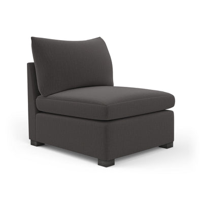 Evans Armless Chair - Graphite Box Weave Linen