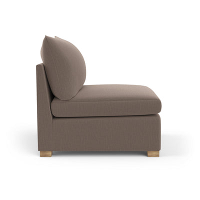 Evans Armless Chair - Pumice Box Weave Linen