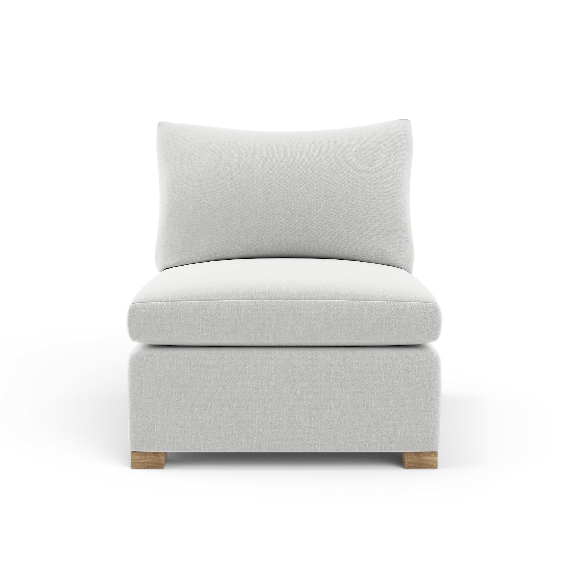 Evans Armless Chair - Blanc Box Weave Linen