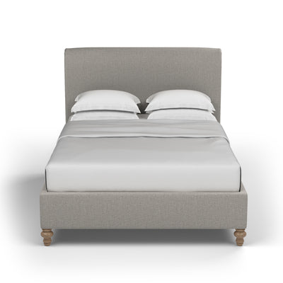 Liberty Panel Bed - Silver Streak Box Weave Linen