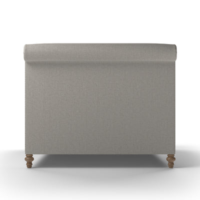 Liberty Panel Bed - Silver Streak Box Weave Linen