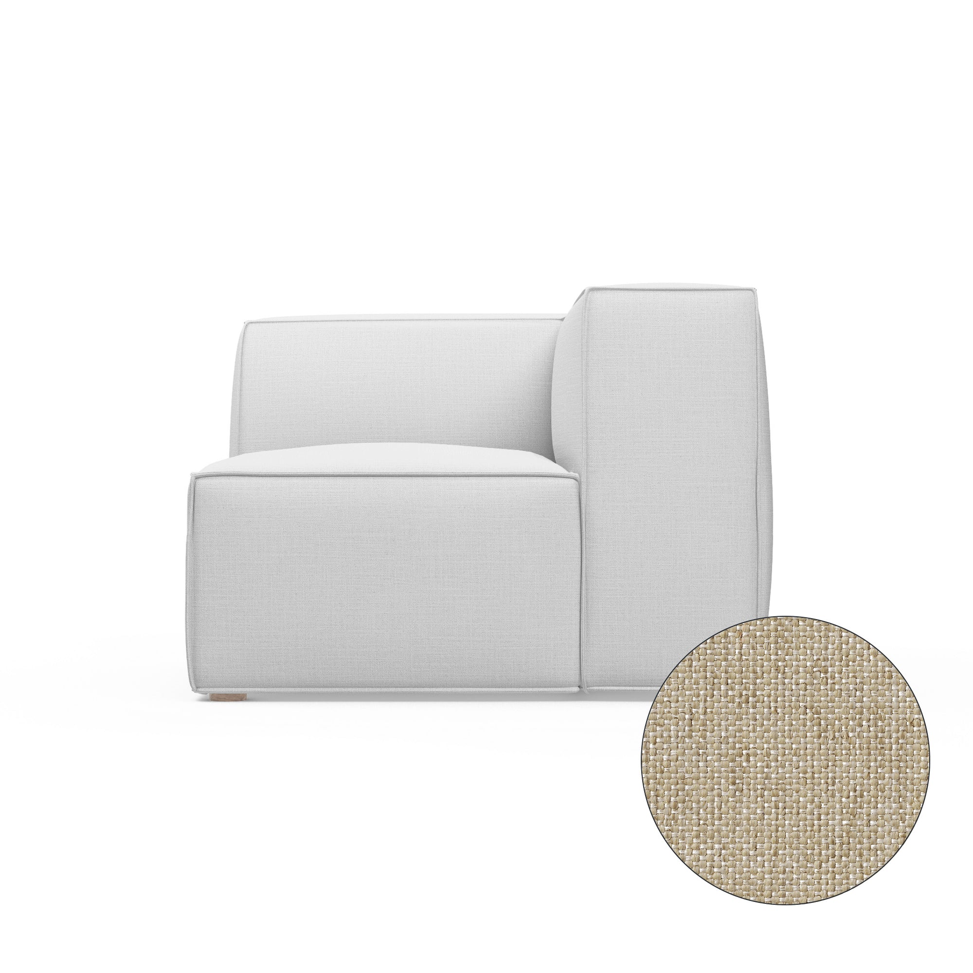 Varick Corner Chair - Oyster Pebble Weave Linen