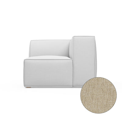 Varick Corner Chair - Oyster Pebble Weave Linen