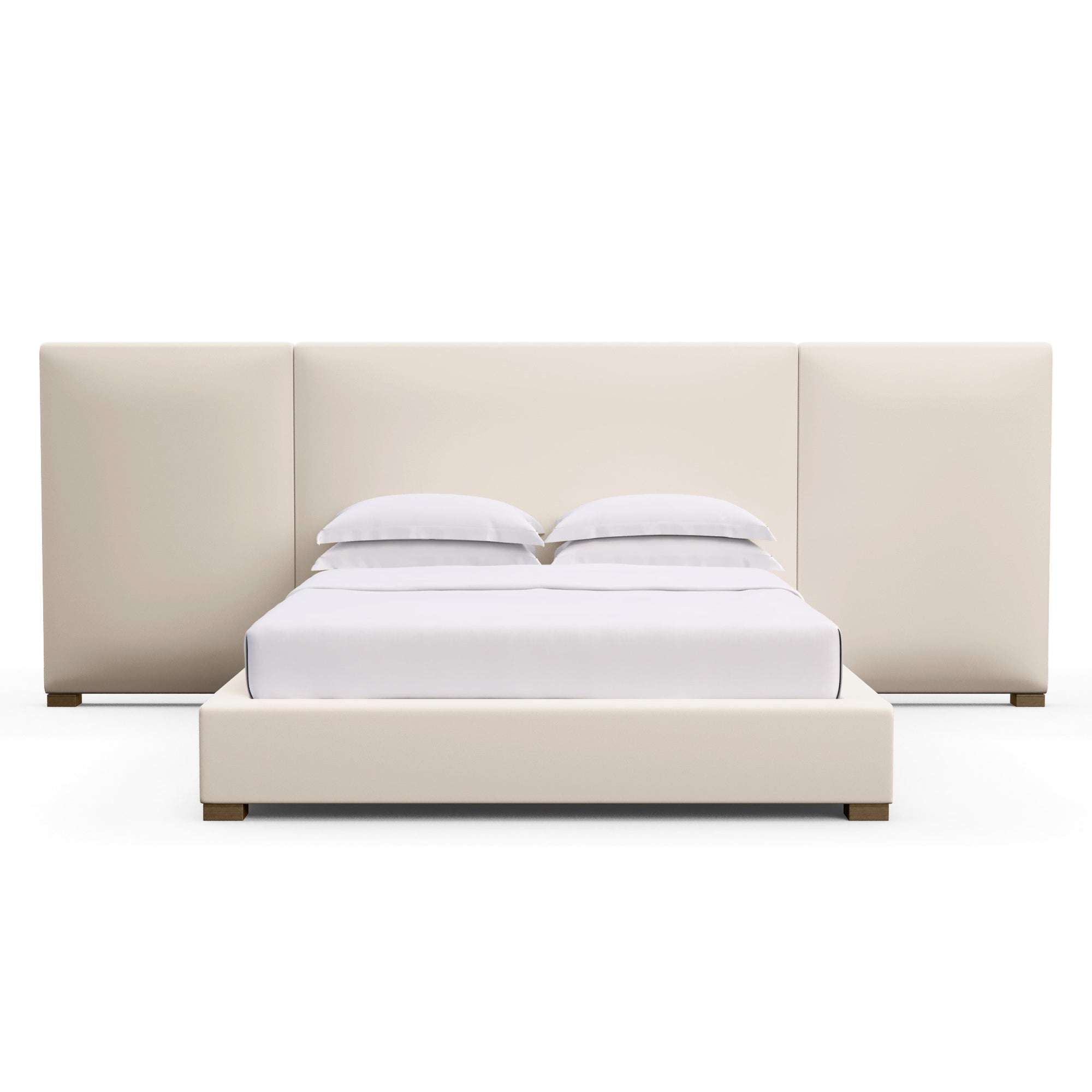 Prospect Extended Panel Bed - Oyster Plush Velvet