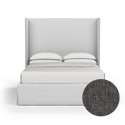 Kaiser Box Bed - Graphite Pebble Weave Linen
