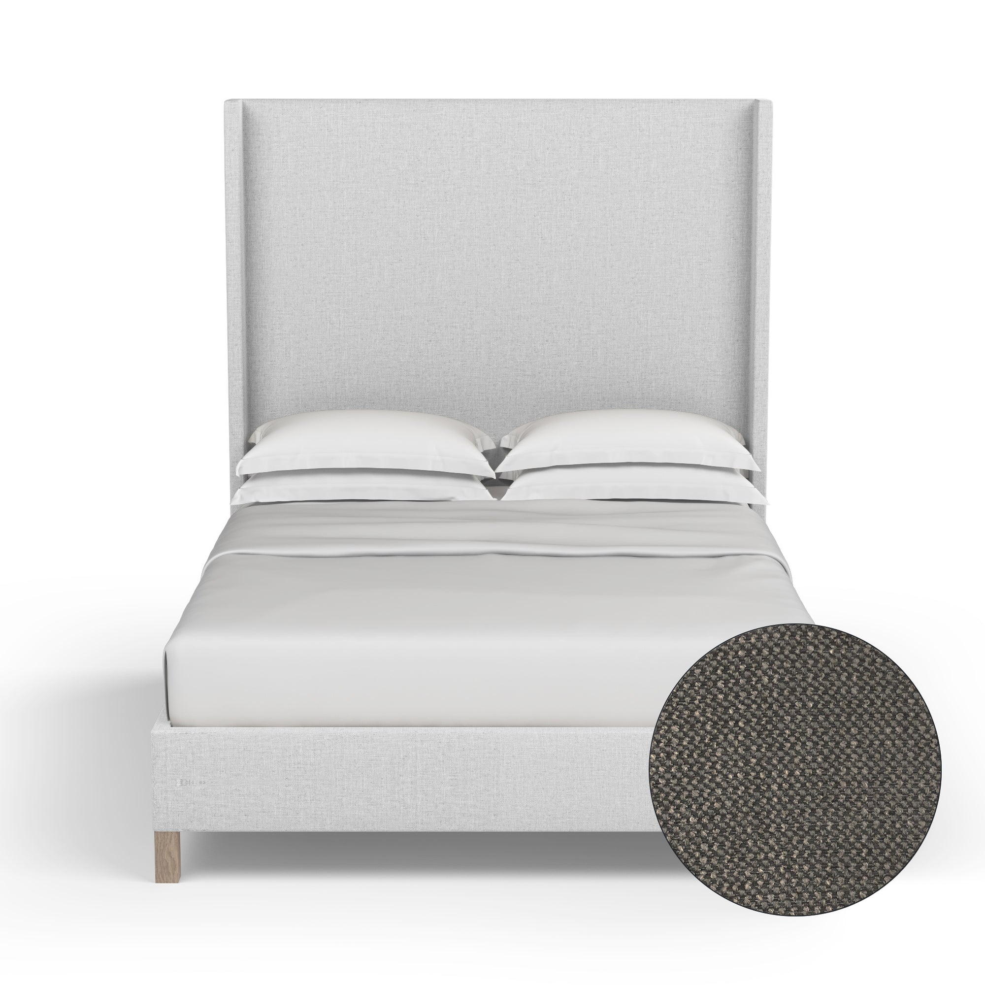 Lincoln Shelter Bed - Graphite Basketweave