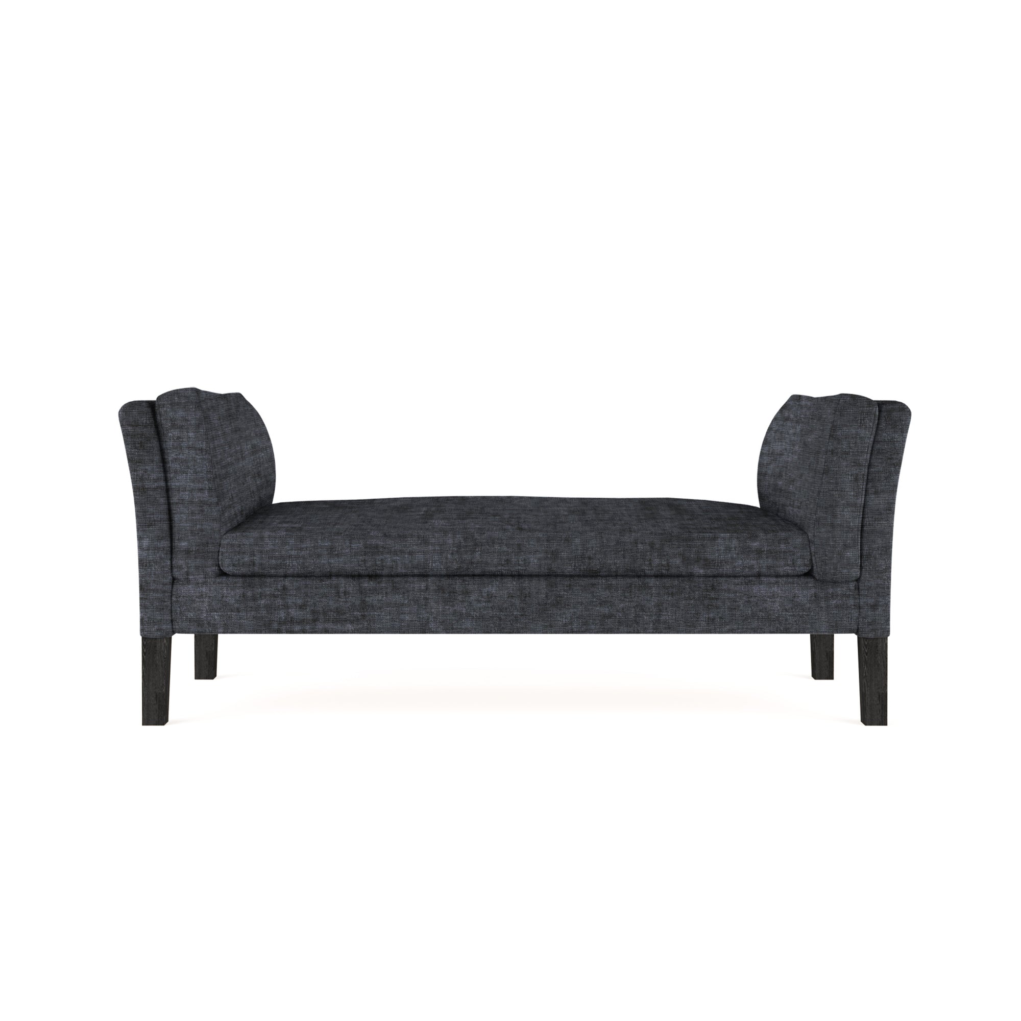 Charlton Bench - Graphite Crushed Velvet