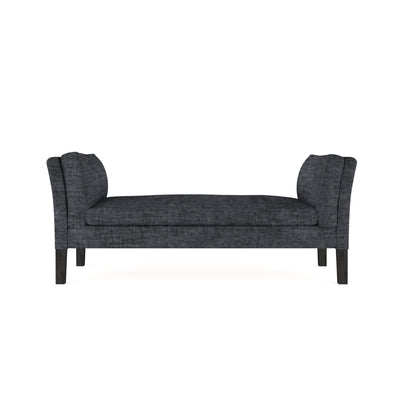Charlton Bench - Graphite Crushed Velvet