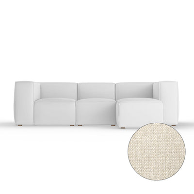 Varick Right-Chaise Sectional - Alabaster Basketweave