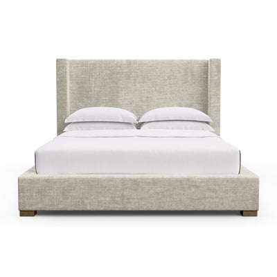 Roxborough Shelter Bed - Oyster Crushed Velvet