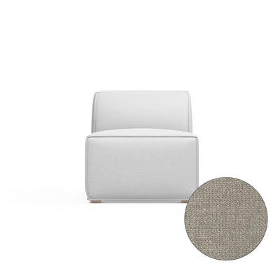 Varick Armless Chair - Silver Streak Basketweave