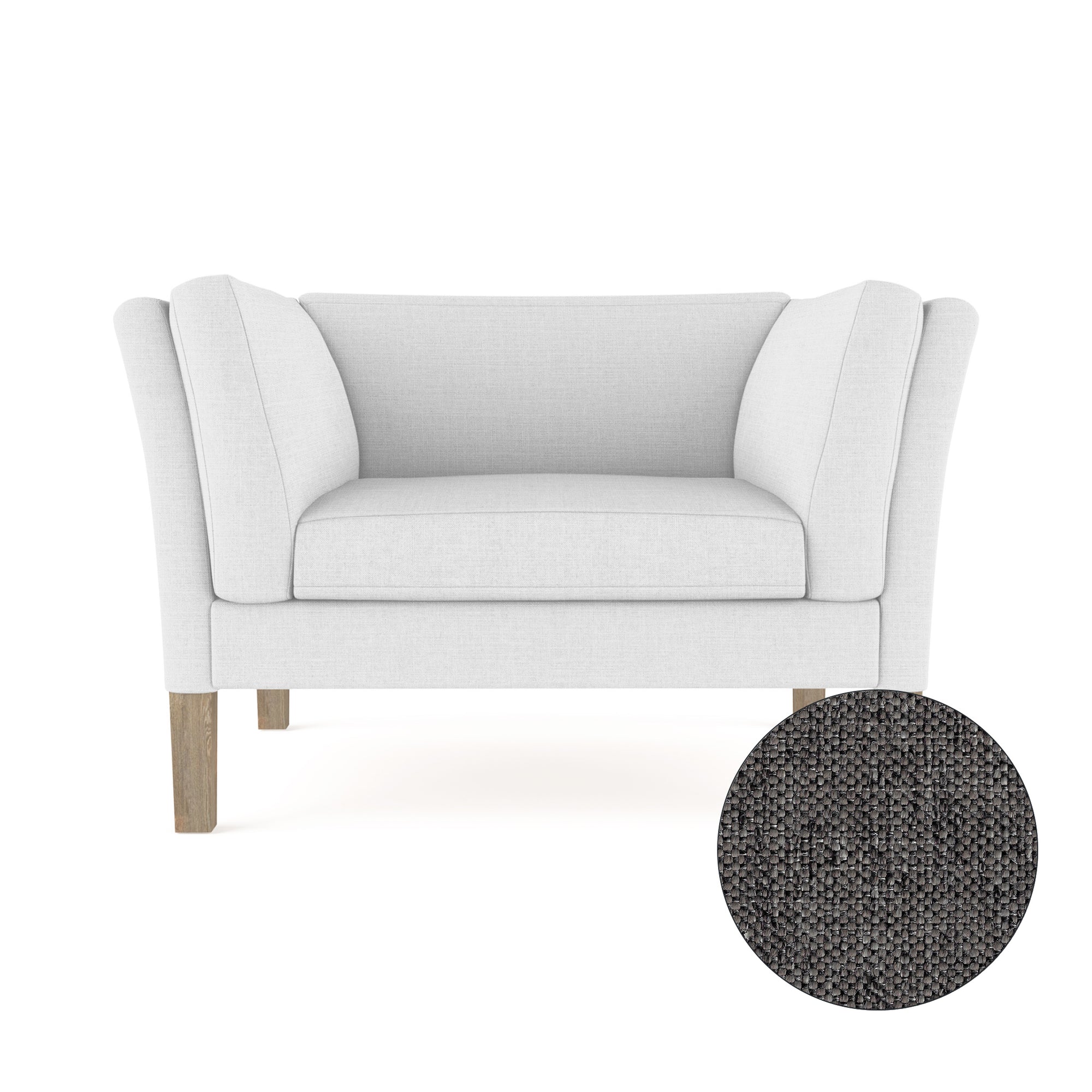 Charlton Chair - Graphite Pebble Weave Linen