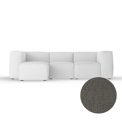 Varick Left-Chaise Sectional - Graphite Basketweave