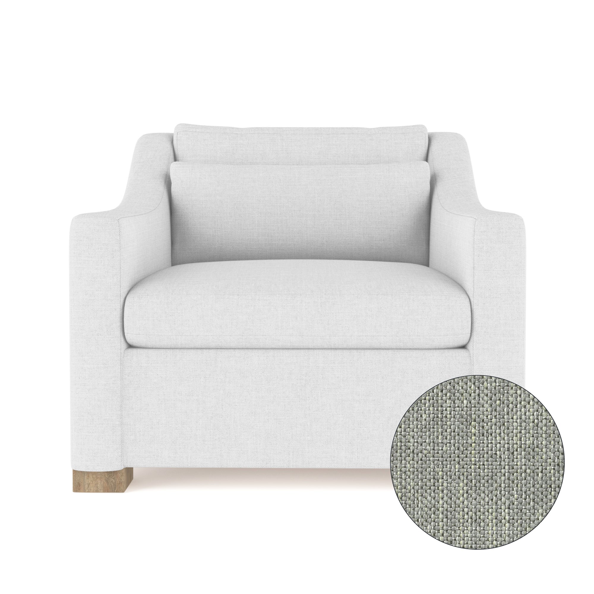 Crosby Chair - Haze Pebble Weave Linen