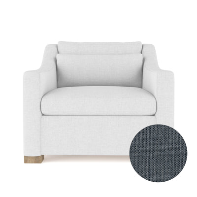 Crosby Chair - Bluebell Pebble Weave Linen