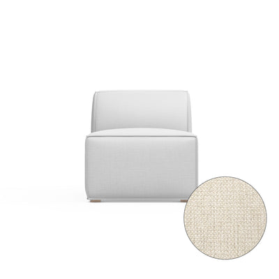 Varick Armless Chair - Alabaster Basketweave