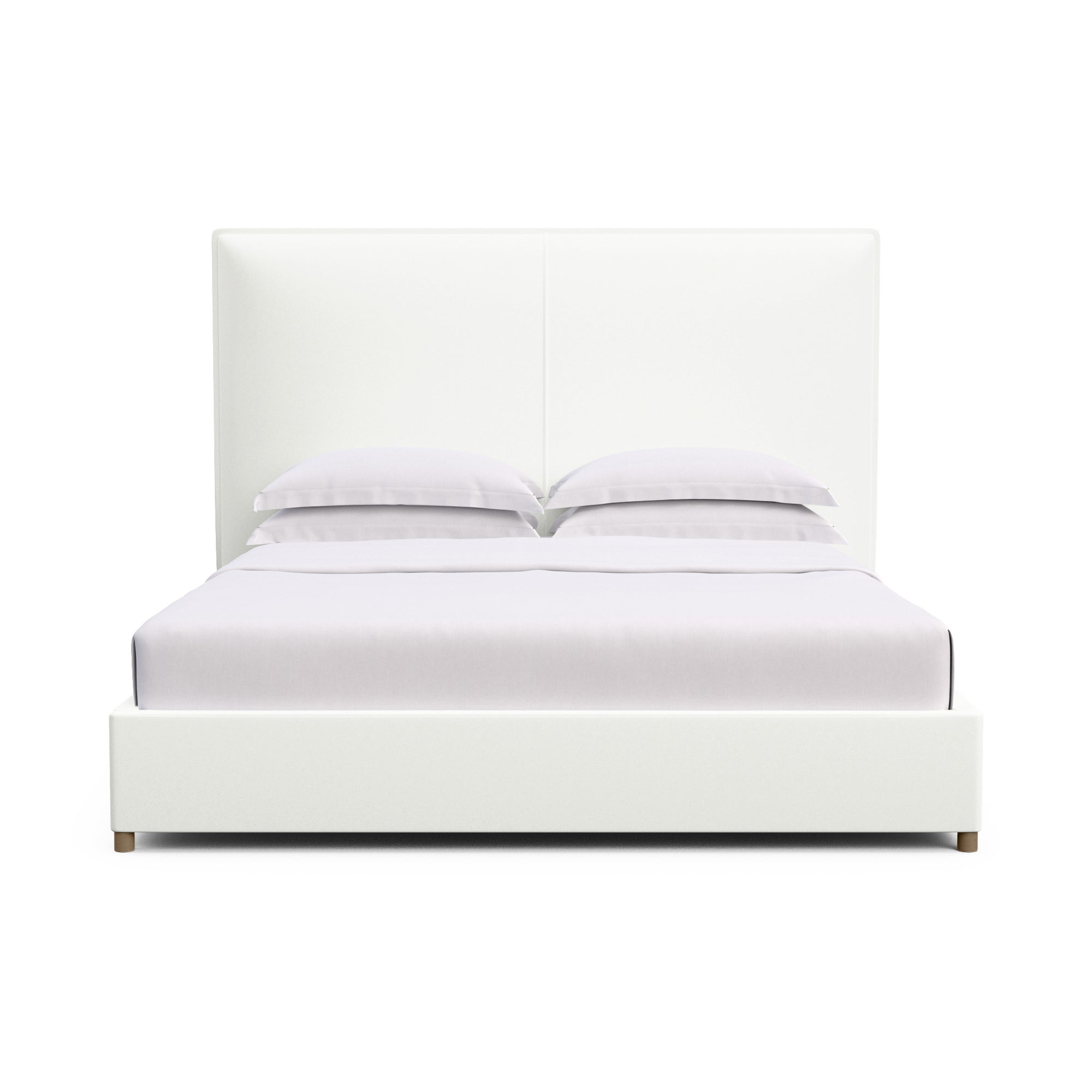 Mansfield Panel Bed - Blanc Plush Velvet