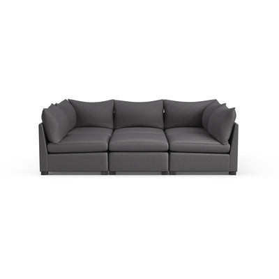 Evans 6-Piece Total-Pit Sectional - Graphite Plush Velvet