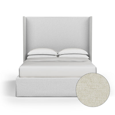 Kaiser Box Bed - Alabaster Pebble Weave Linen