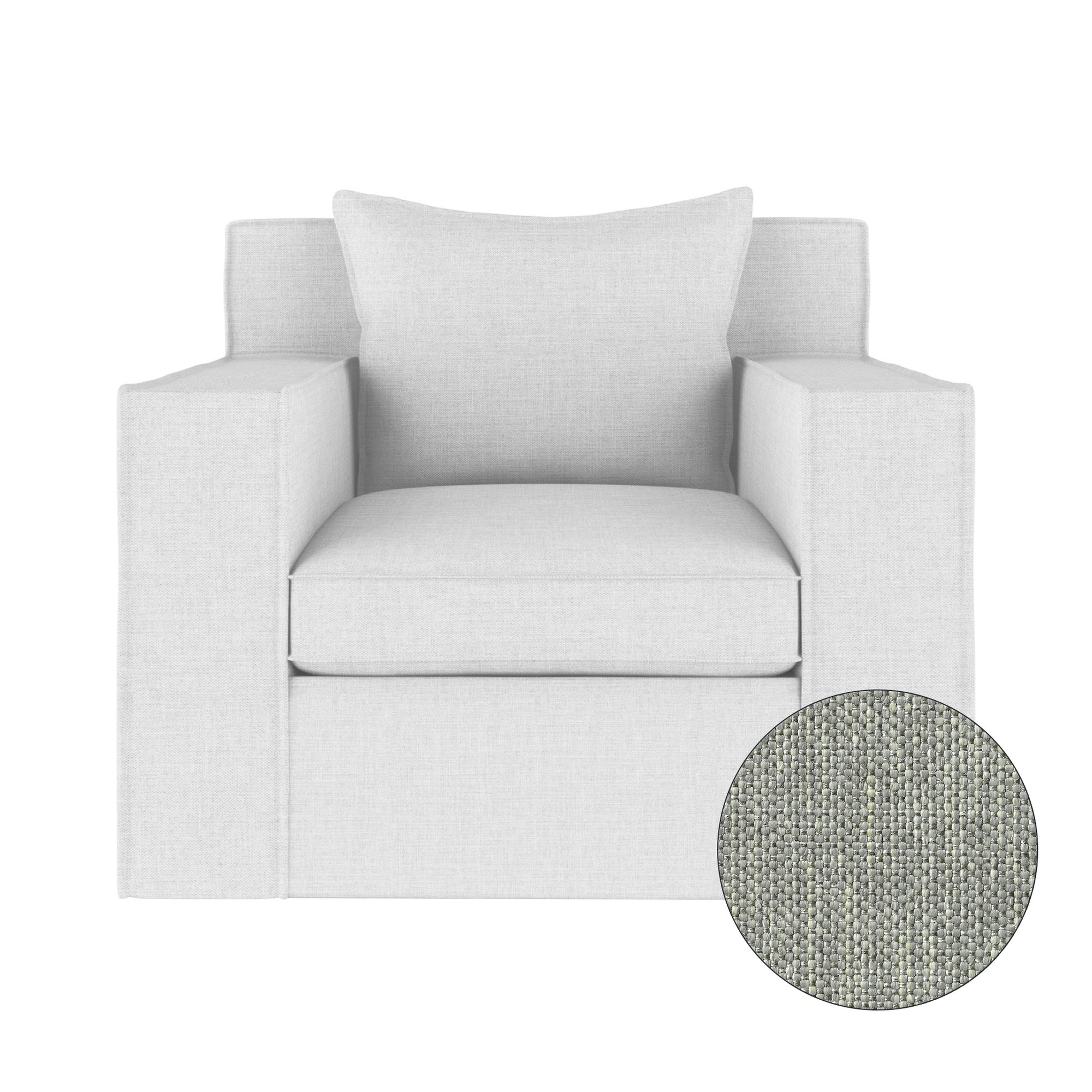 Mulberry Chair - Haze Pebble Weave Linen