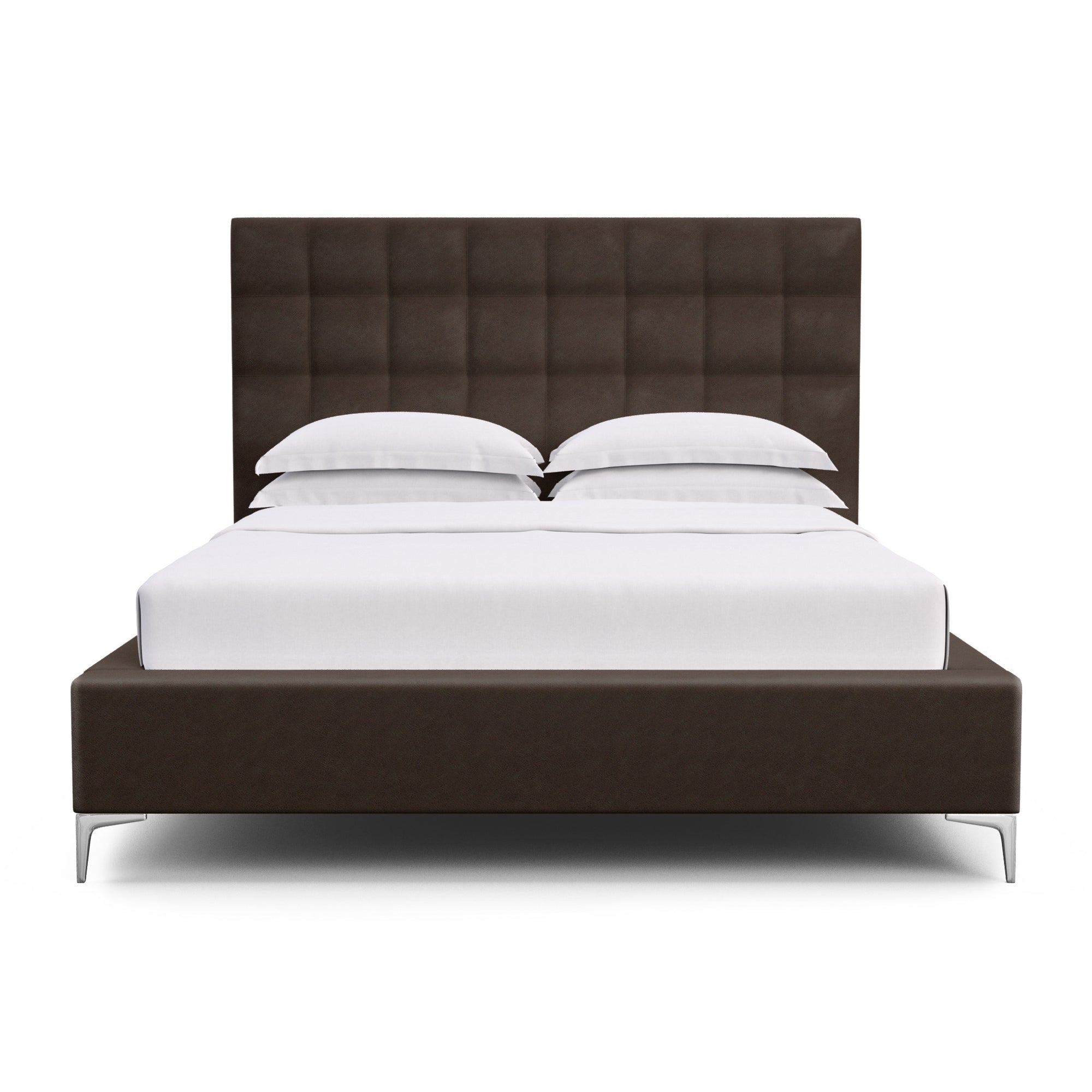 Bryant Tufted Panel Bed - Chocolate Vintage Leather