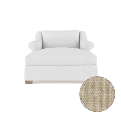 Thompson Chaise - Oyster Pebble Weave Linen
