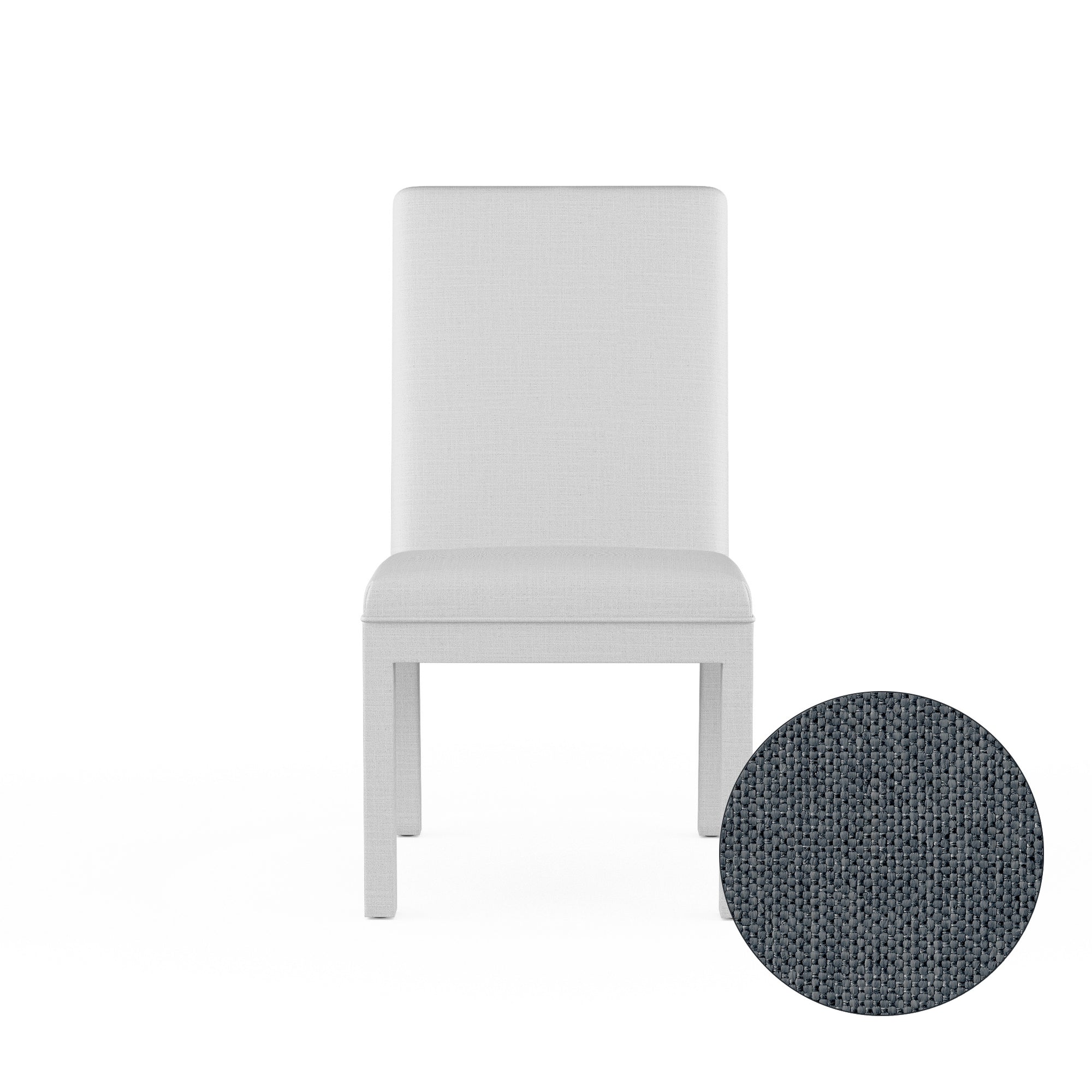 Aleksandar Dining Chair - Bluebell Pebble Weave Linen