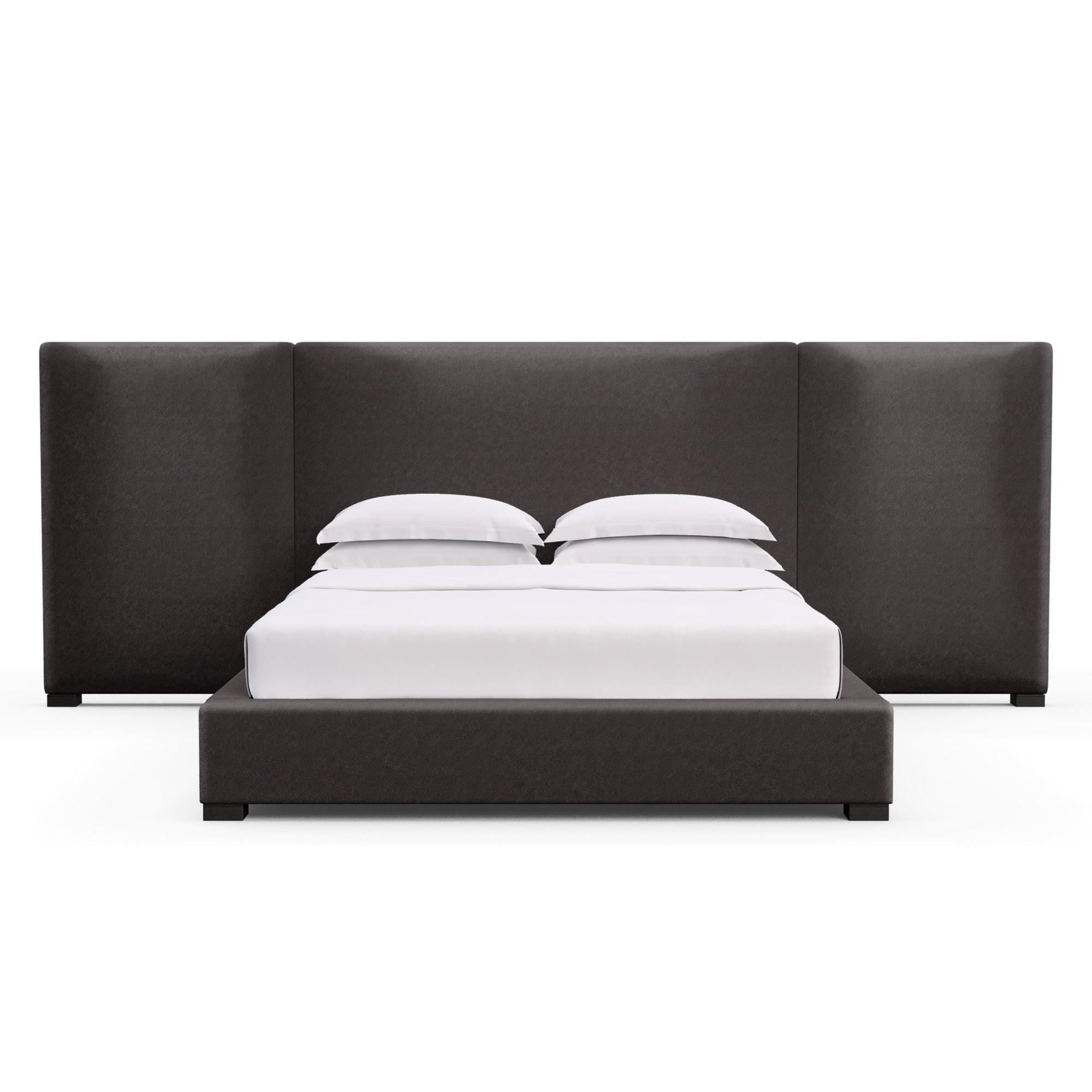 Prospect Extended Panel Bed - Graphite Vintage Leather