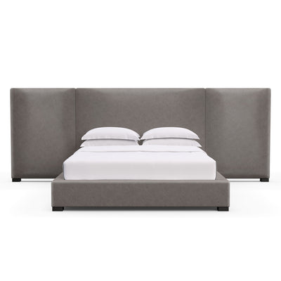 Prospect Extended Panel Bed - Graphite Distressed Leather