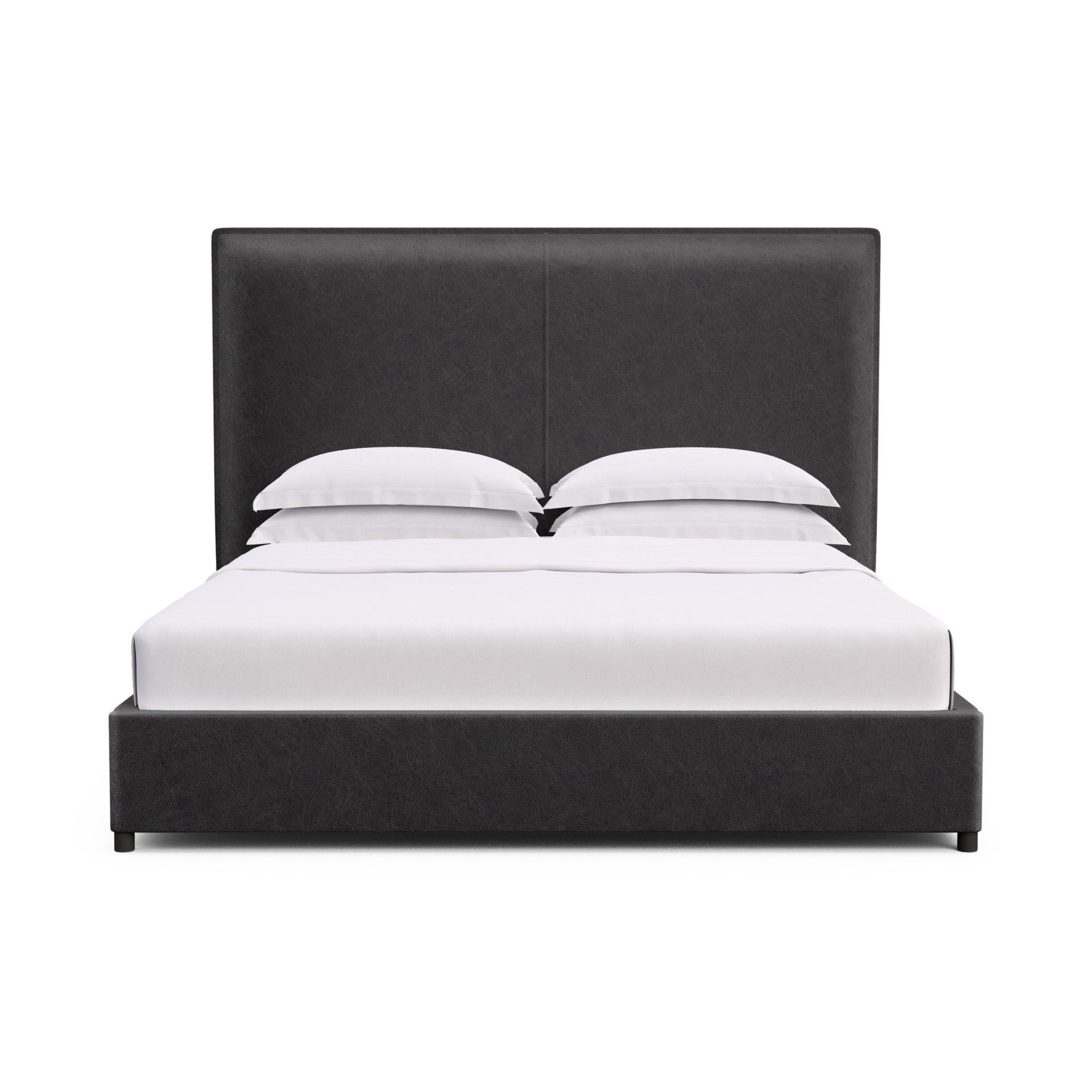 Mansfield Panel Bed - Black Jack Distressed Leather