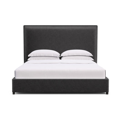 Mansfield Panel Bed - Black Jack Distressed Leather