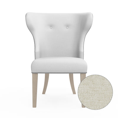 Nina Dining Chair - Alabaster Pebble Weave Linen