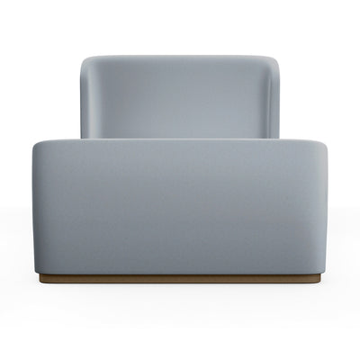 Barrow Shelter Bed w/ Footboard - Haze Plush Velvet