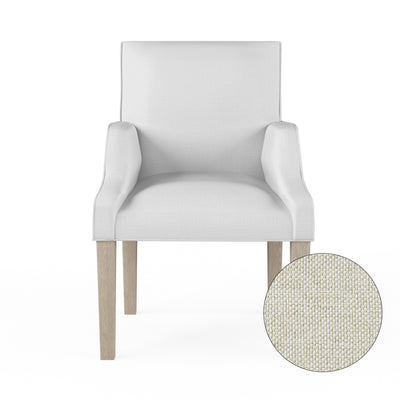Juliet Dining Chair - Alabaster Pebble Weave Linen