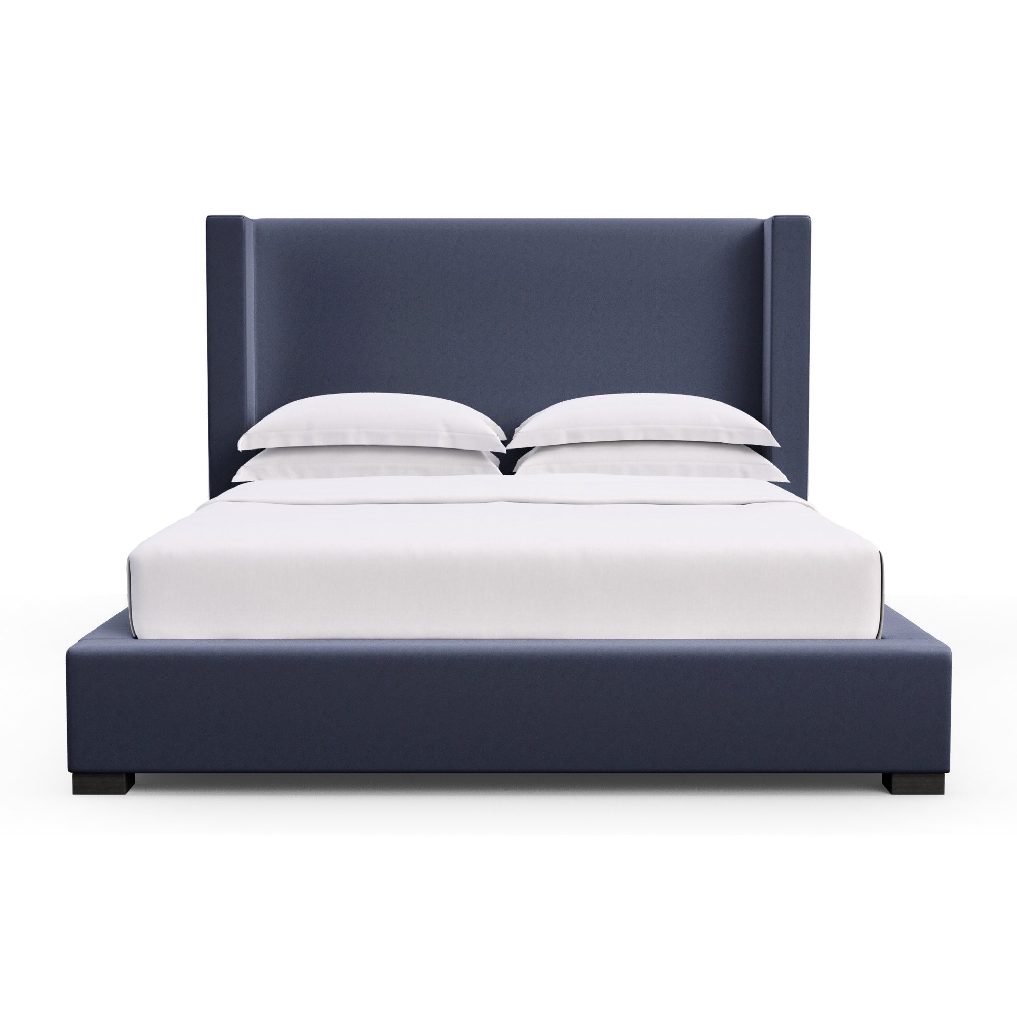 Roxborough Shelter Bed - Blue Print Plush Velvet
