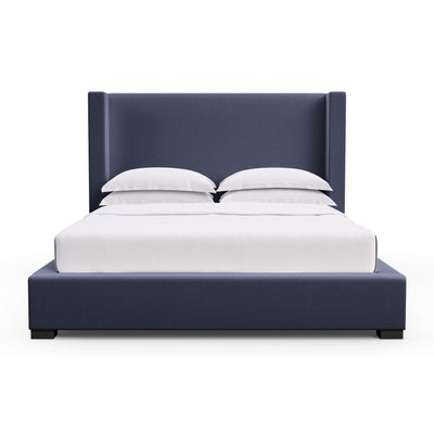 Roxborough Shelter Bed - Blue Print Plush Velvet