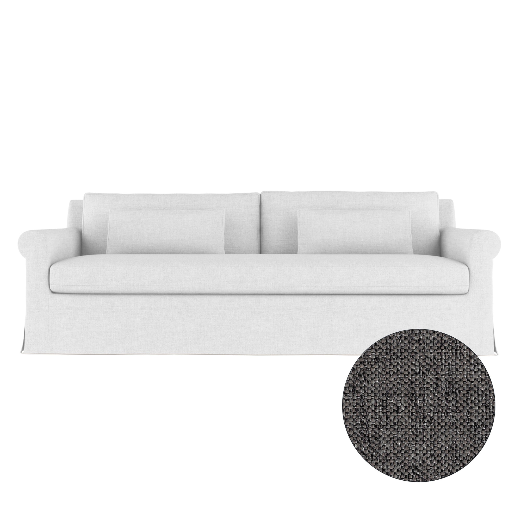Ludlow Sofa - Graphite Pebble Weave Linen