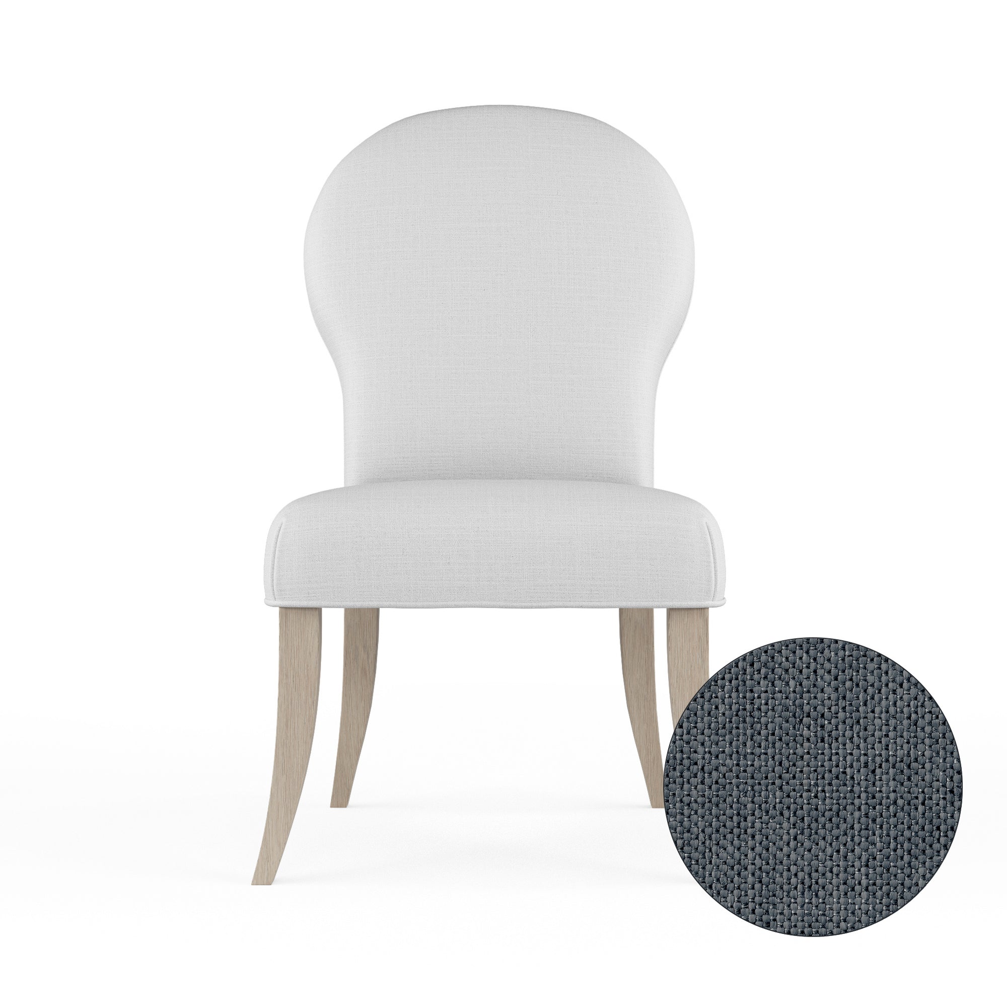 Caitlyn Dining Chair - Bluebell Pebble Weave Linen