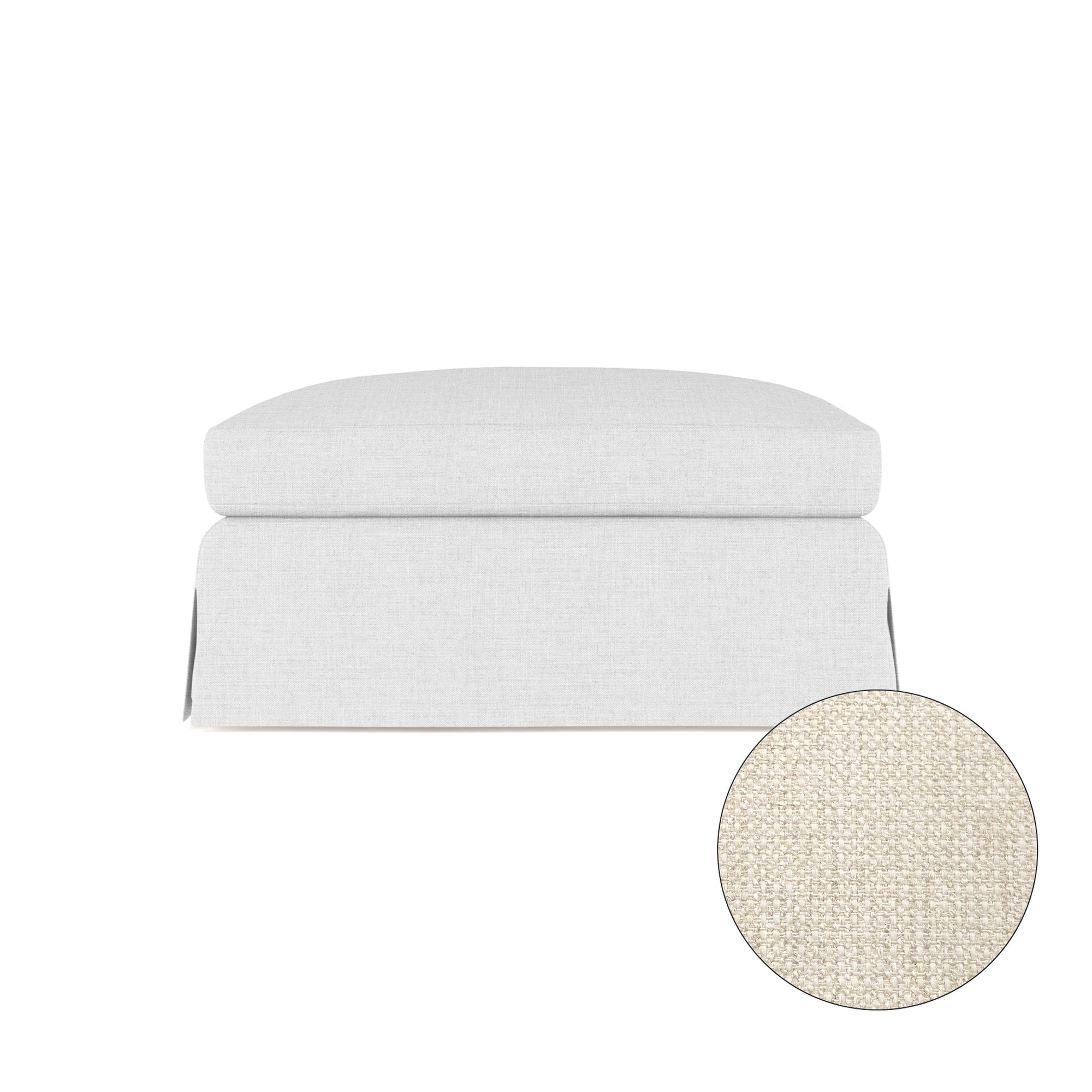 Ludlow Ottoman - Alabaster Basketweave